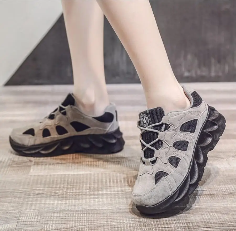D410 Женские кроссовки на толстой подошве Женская Повседневная Вулканизированная