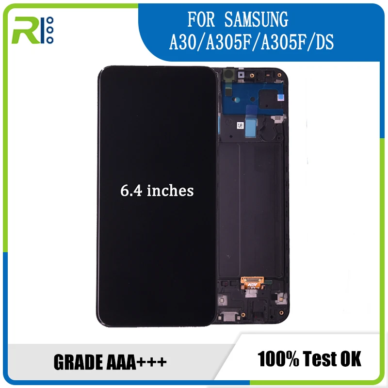 

ЖК-дисплей 6,4 ''для SAMSUNG GALAXY A30 A305/DS A305FN, ЖК-дисплей с сенсорным экраном и дигитайзером в сборе для Samsung A30S A307, ЖК-дисплей