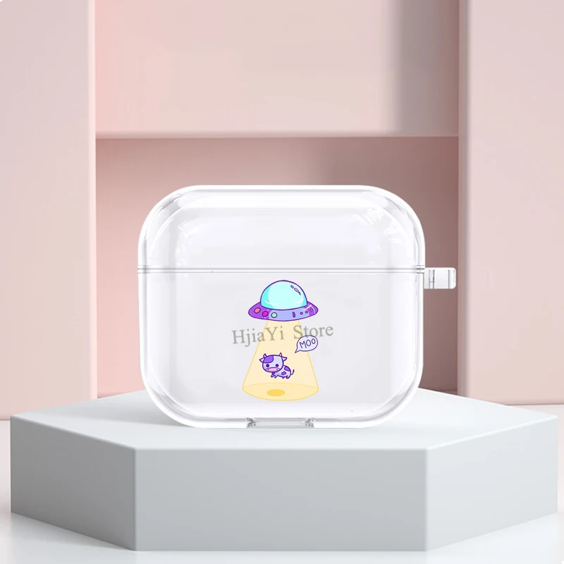 

Funny Cow Abduction TPU Case For Apple Airpods 3 Cover Protective Earphone Case For Airpods Pro 2/1 Cover