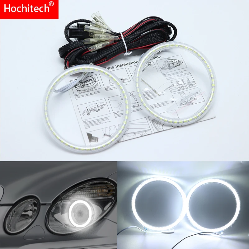 

Для Mercedes-Benz e class w211 E200 E220 E270 E280 E320 E420 CDI 2003-09 сверхъяркий SMD белый светодиодный ангельские глазки Комплект кольцо с ореолом