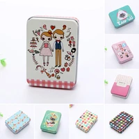 1pcs creative cartoon tin box sealed jar packing box jewelry candy storage cans coin gift packaging tin box