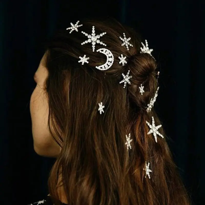 Минималистский Блеск Искусственный бриллиант Стразы шпильки дамские свадебные