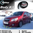 Губы бампера для Daewoo Gentra 2005  2019верхняя Шестерня магазин спойлера для тюнинга автомобилякомплект верхней шестерни кузова + полоса