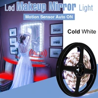 1m 5m makeup mirror light led motion sensor lamp usb 5v dressing table bathroom lamp tape led vanity mirror make up light strip