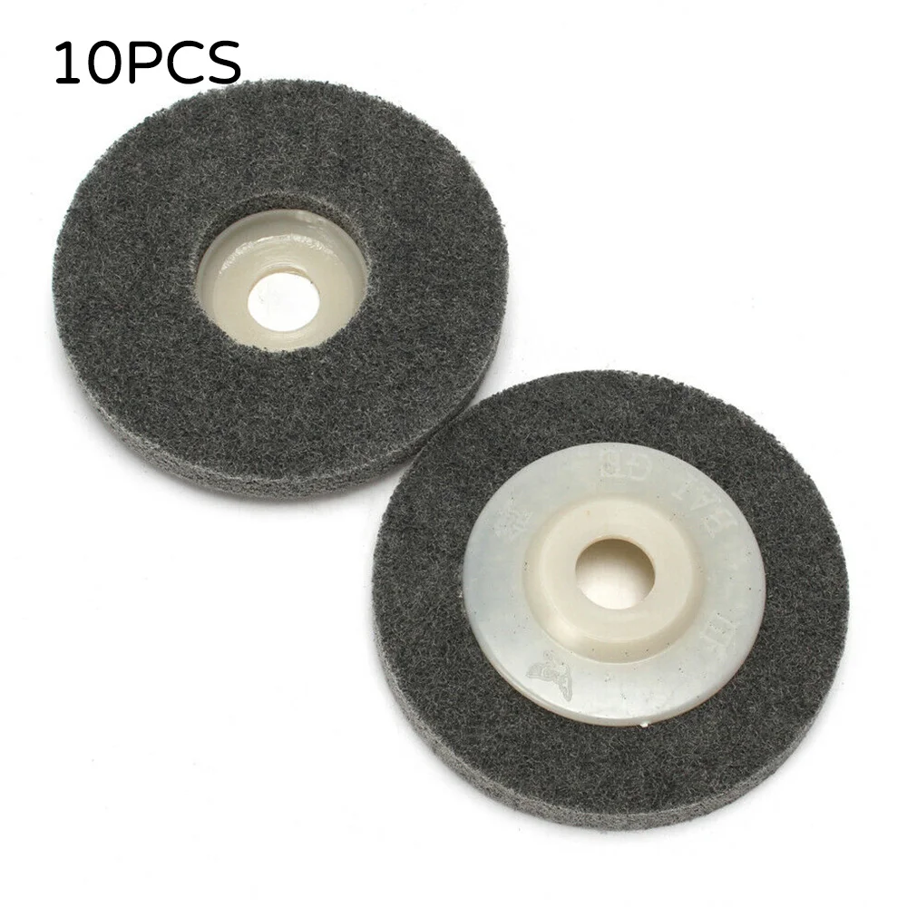 

10pcs 100*12mm Nylon Grinding Disc Flap Wheel For Metal Finish Wood Polishing On Angle Grinder