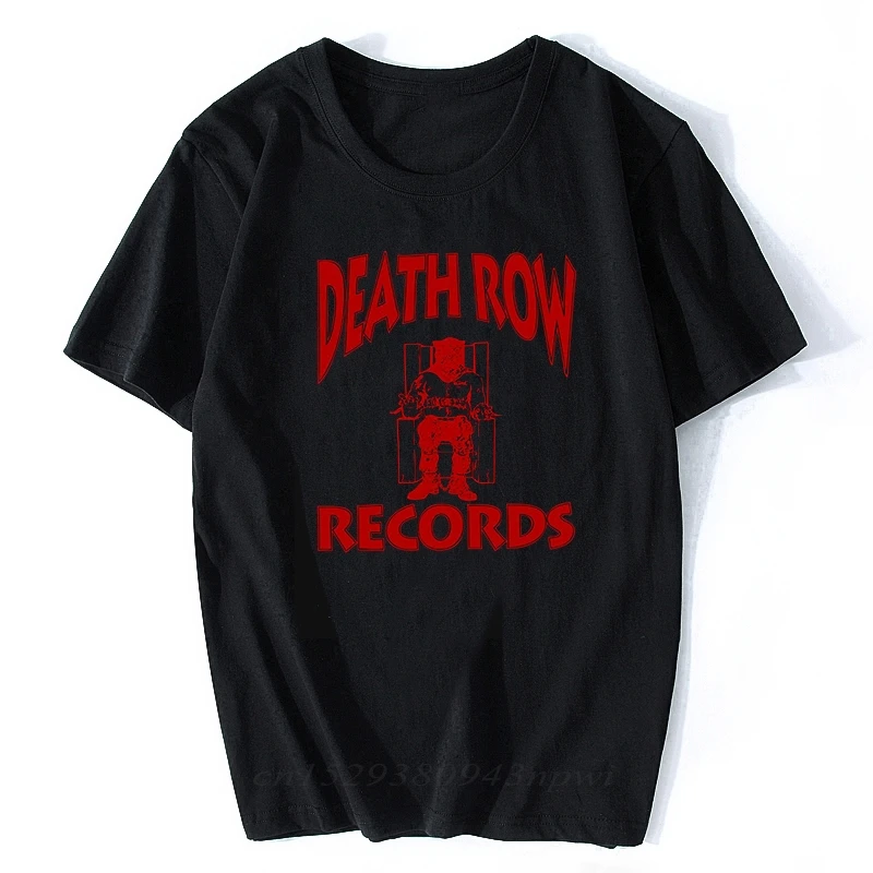 

DEATH ROW RECORDS T Shirt Men High Quality Aesthetic Cool Vintage Hip Hop T-shirt Harajuku Streetwear Camisetas Hombre