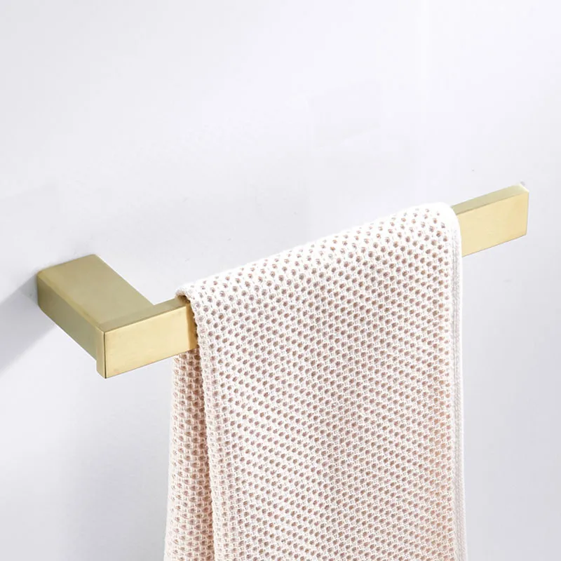 

Brass Bathroom Towel Rings Wall Mounted Towel Holder Towel Rack Brushed Gold Towel Rail Construction Bathroom Accessories