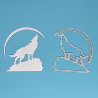 wolf moon set metal cutting mold template mold for diy scrapbook decoration embossing handmade craft paper card making