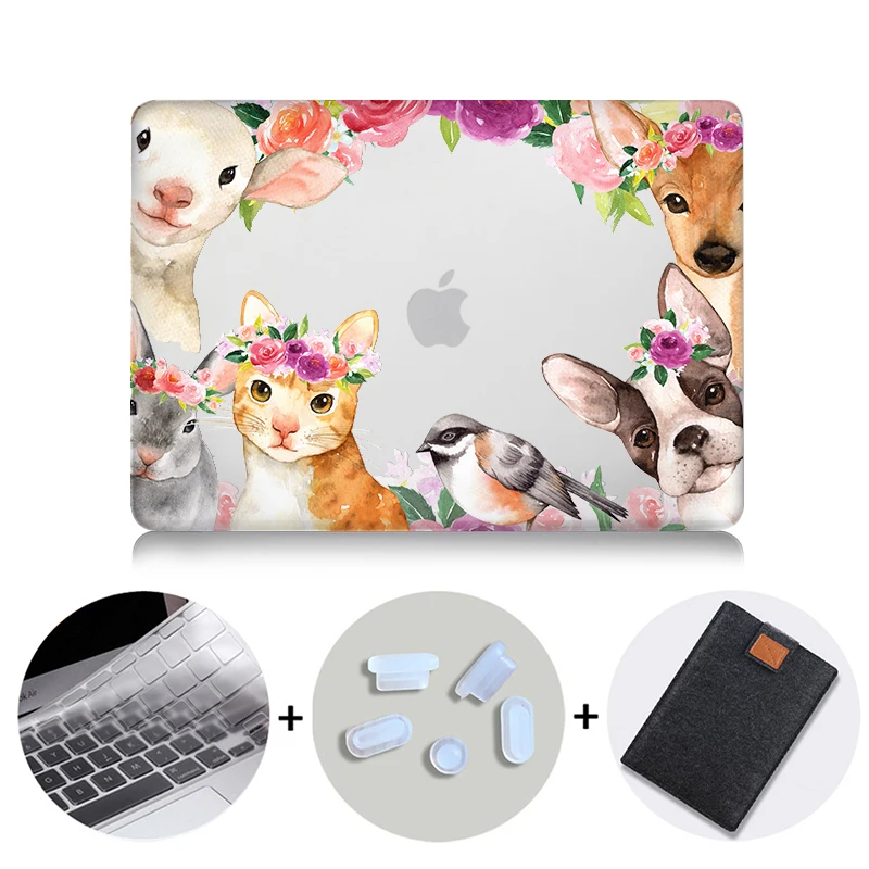 Чехол для ноутбука MTT с изображением цветов животных для Macbook Air Pro retina 11 12 13 15 Touch bar, чехол для macbook Pro 13 15 дюймов A1989 A1990 - Цвет: MB10