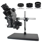Тринокулярный стереомикроскоп Simul-Foca, 3.5X-90X, с 56 светодиодными кольцесветильник пами, Вспомогательный объектив для ремонта печатной платы