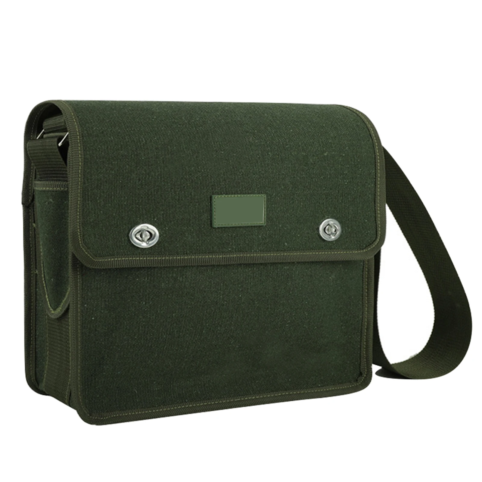 

Storage Bag Portable Double Layer Carrying Electrician Tool Wear Resistant Multi Pockets Thickened Adjustable Strap Canvas