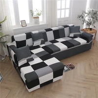 l shaped stretch corner sofa cove for living room 1234 seater elastic sofa cover printed sofa cover