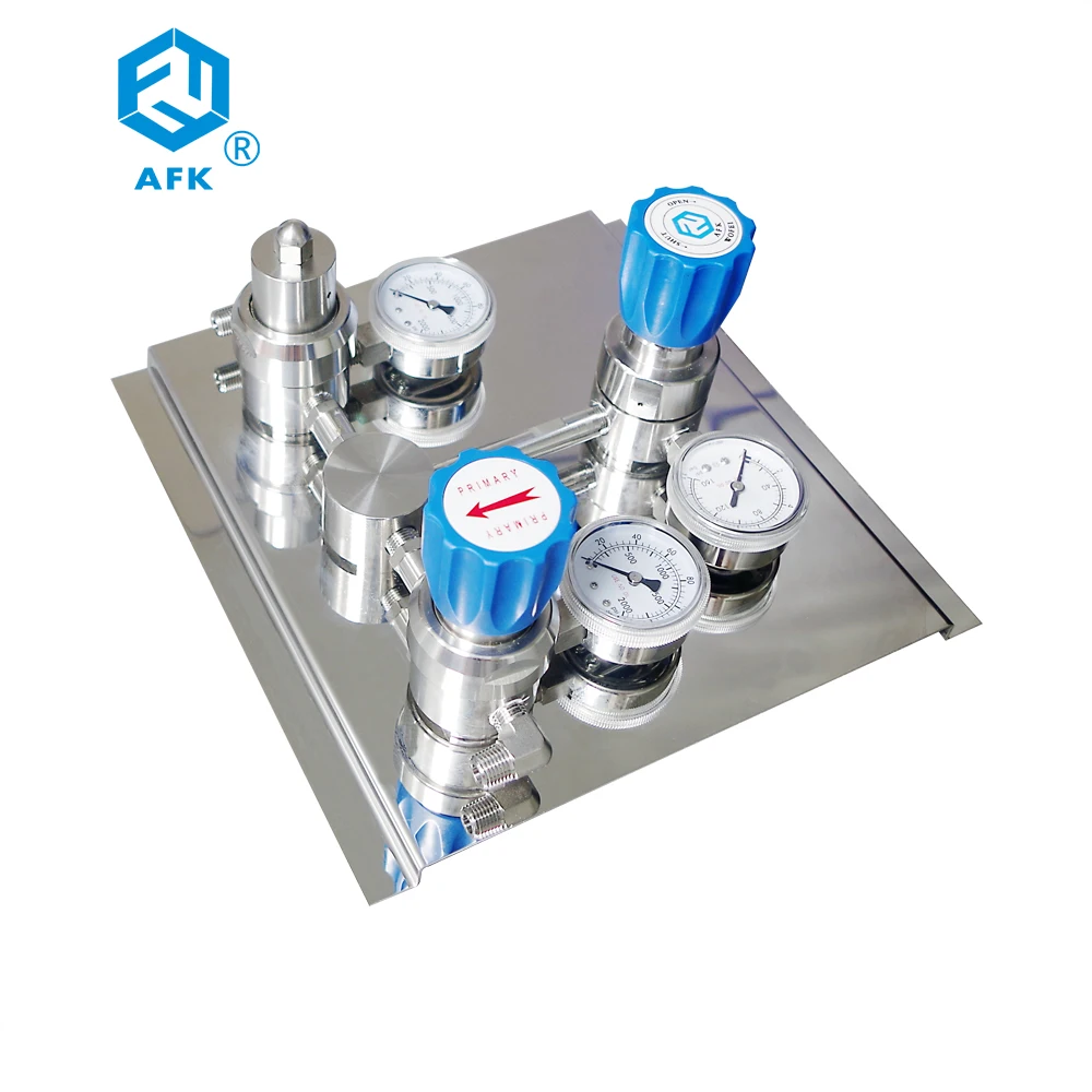 Полуавтоматический переключатель 200 бар двухцилиндровая газовая панель для