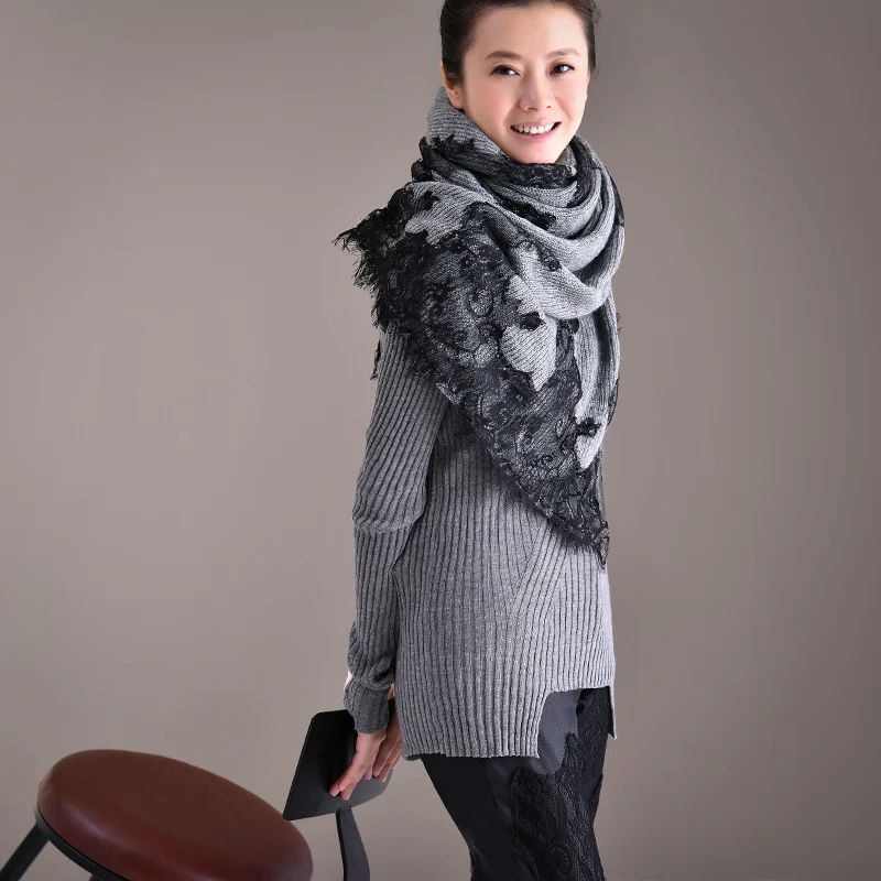 MICOCO J8853 литературный и художественный простой элегантный вязаный кружевной