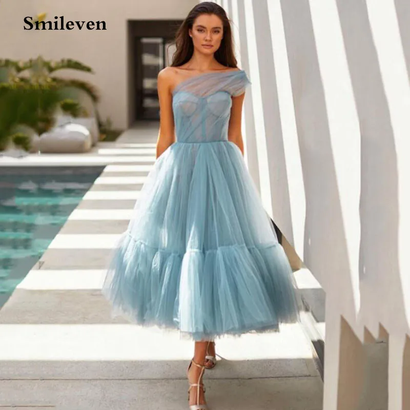 Сексуальные платья Smileven для выпускного вечера с одним открытым плечом