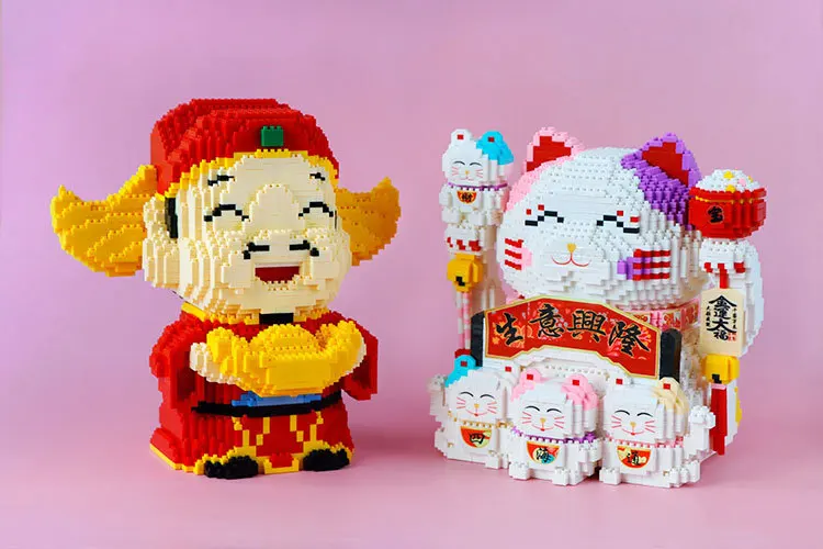 HC магические блоки Мультяшные сборные DIY пластиковые строительные кирпичи