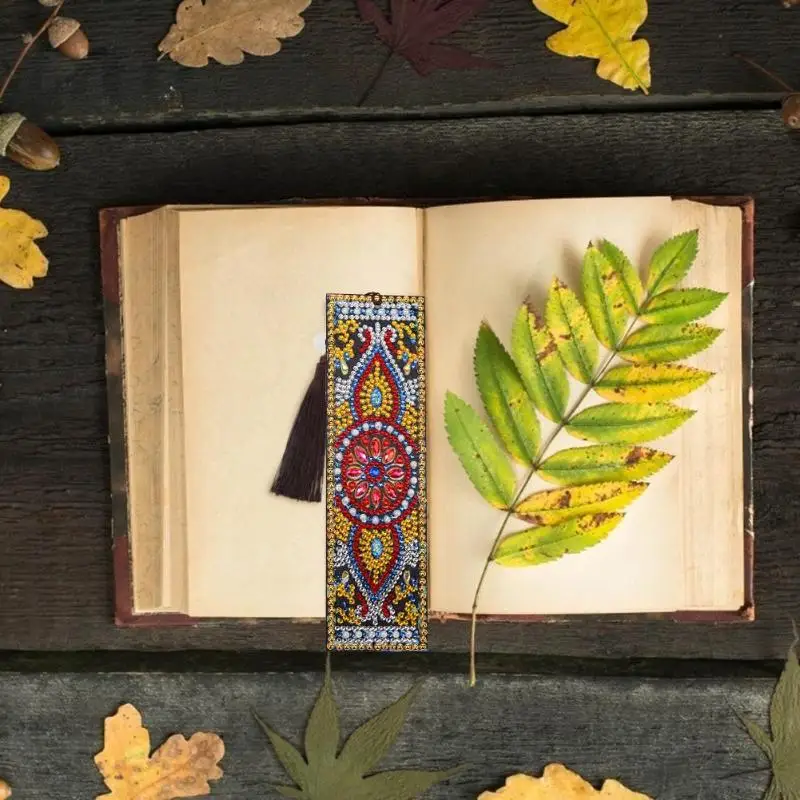 5D DIY алмазная живопись кожа Закладка с кисточкой книжные знаки особой формы Алмазная вышивка DIY ремесло