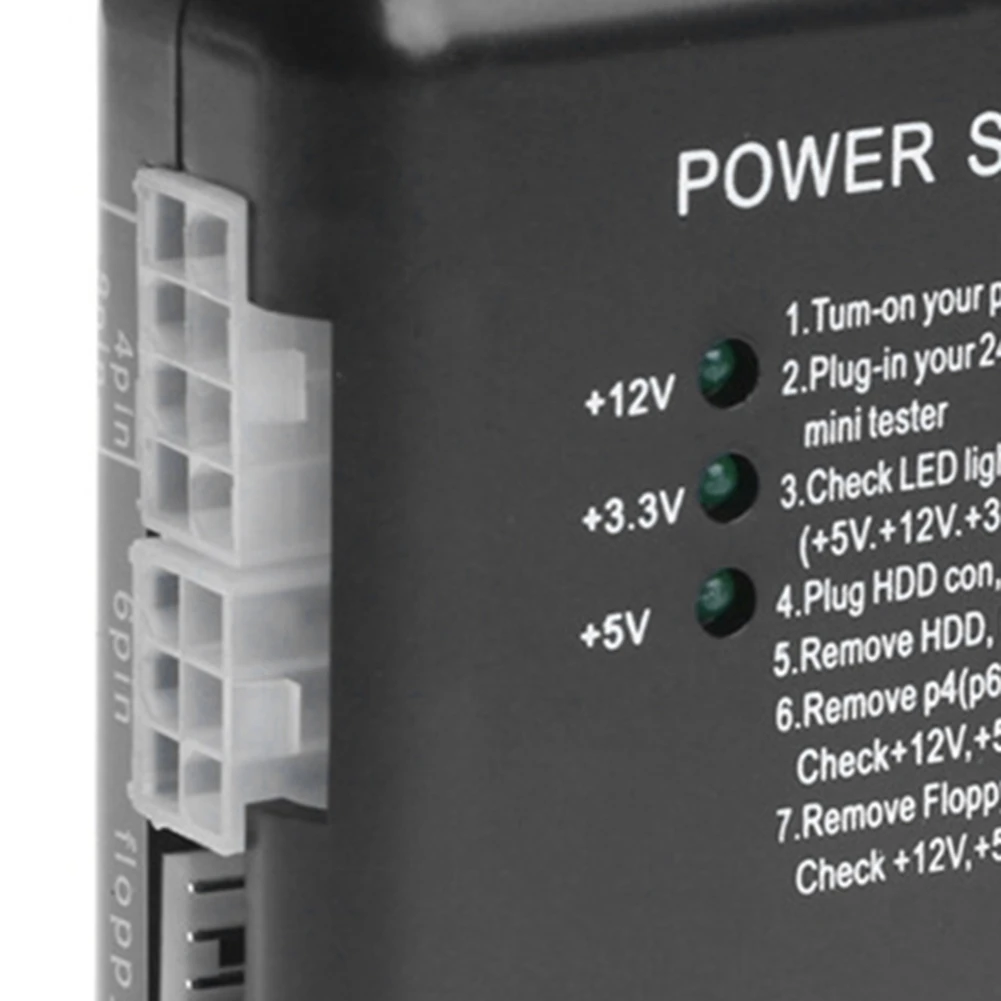 Тестер блока питания для ПК 20-24 контакта тестер светодисветодиодный PSU ATX SATA HDD