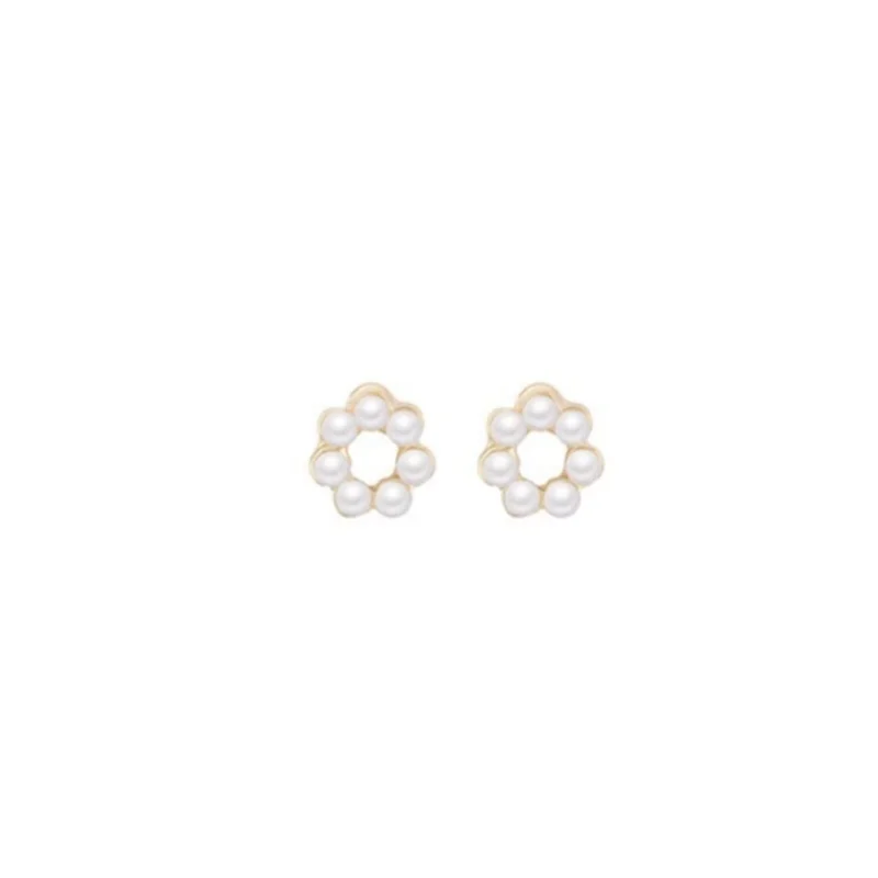 

Simple Faux Pearl Earrings Cute Geometric Flower Earrings Fashion Women Holiday Gifts Party Jewelry Wholesale