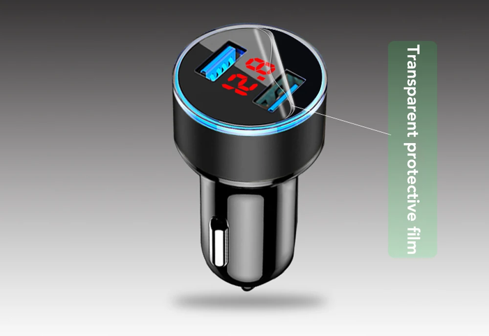 3.1A двойной USB Автомобильное зарядное устройство с светодиодный дисплей для Suzuki