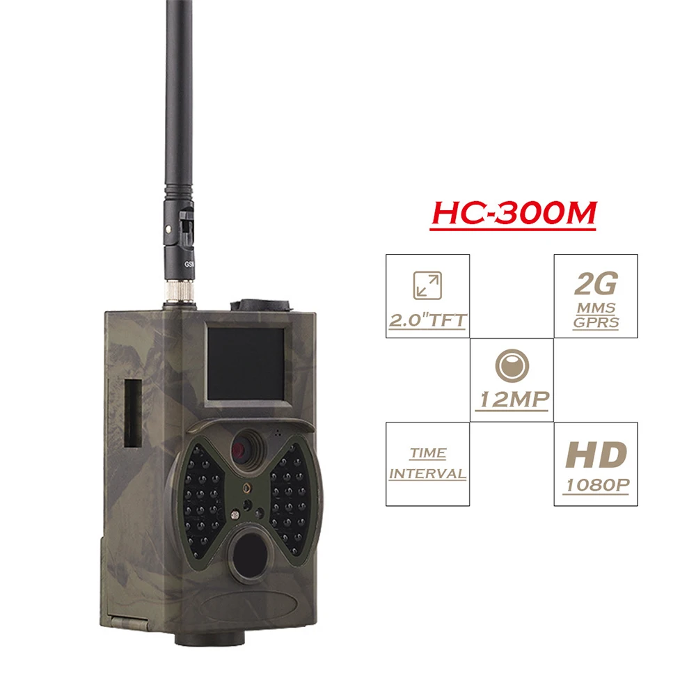 

HC300M Trail Camera 2G MMS электронная почта SMS камера для охоты 12MP 1080P 940nm инфракрасный светодиодный ночного видения дикая природа фотоловушка разведч...