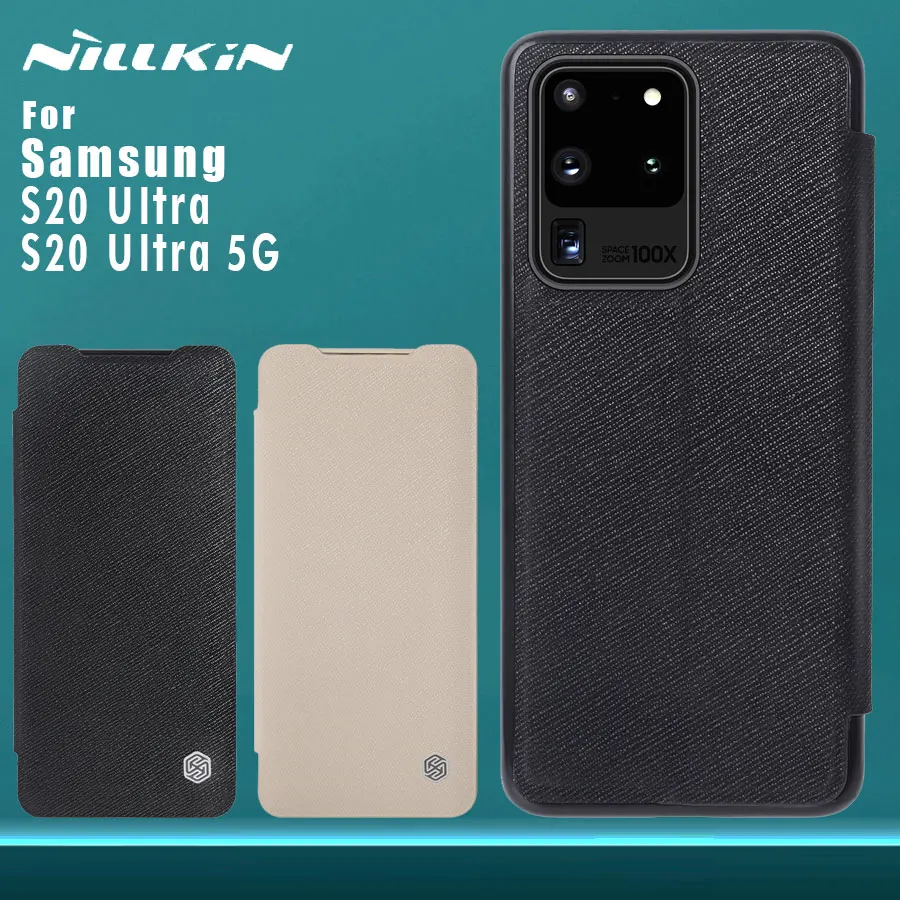 

Nillkin for Samsung Galaxy S20 Ultra S20Ultra 5G Case Ming Flip Leather Case Card Slot Back Cover