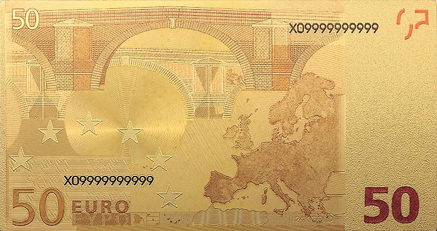 Европейская антикварная коллекция банкнот 50 евро старые банкноты 24 к