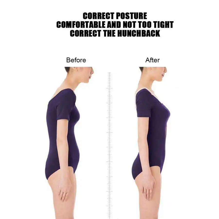 Регулируемый бандаж для спины унисекс поддержки осанки через плечо