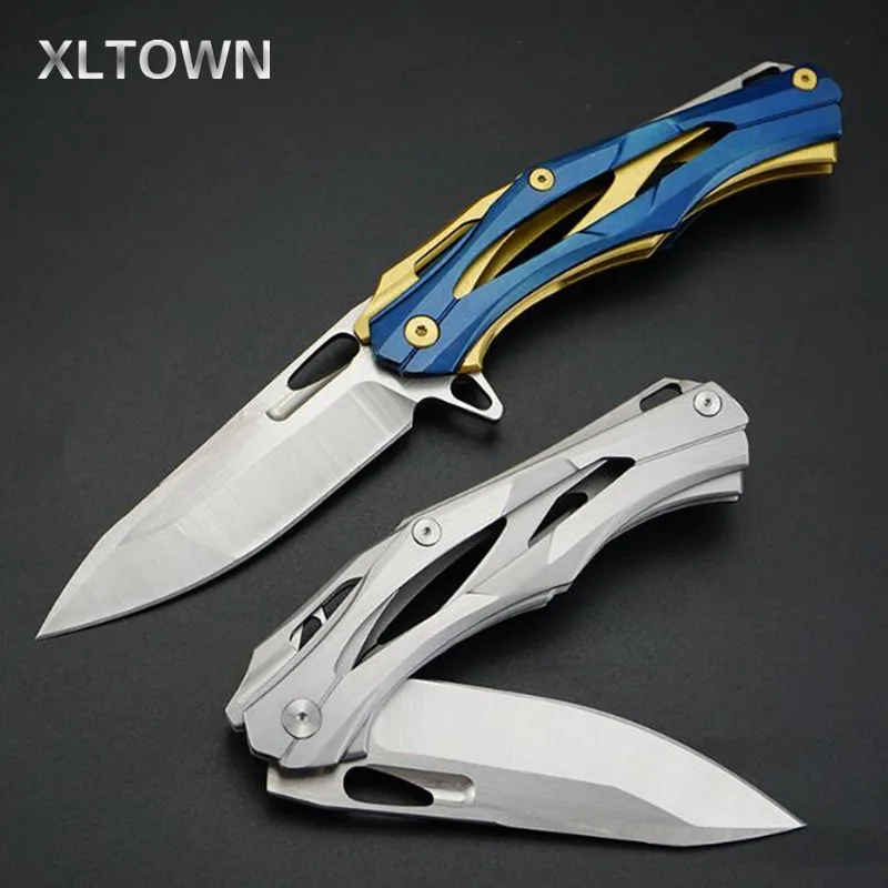 XLTOWN Многофункциональный складной нож из нержавеющей стали, тактический нож для самообороны, домашний нож высокого качества для фруктов