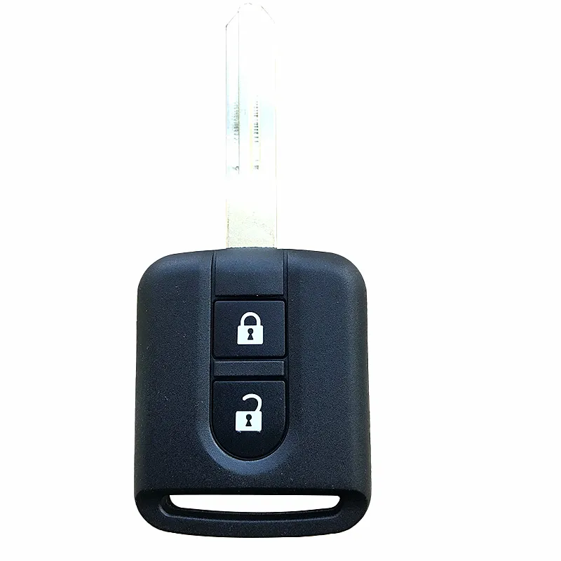 Запасная оболочка для автомобильного ключа с 2 кнопками для брелока Nissan Key Remote Qashqai Navara Micra NV200 Patrol Y61 2002-2016 (без гравировки).