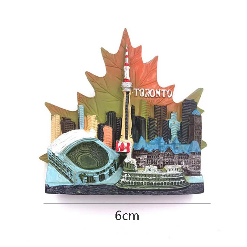 Канада 1 шт Горячая продажа Новый Кленовый лист Toronto 3D магниты на холодильник