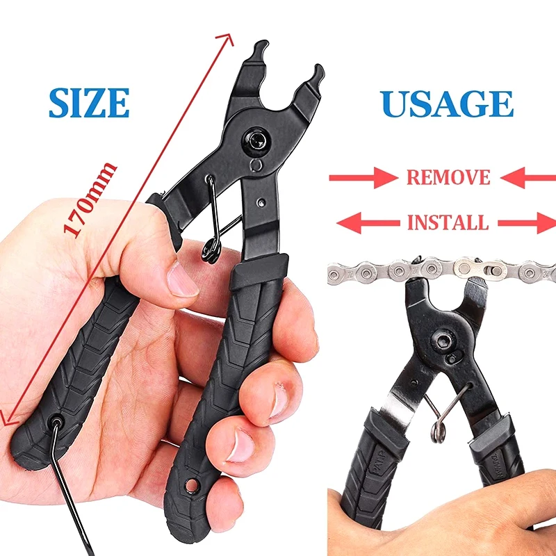 

Bike Chain Tools with Chain Hook Chain Cutter Bike Link Plier Chain Wear Indicator Tool + Bicycle Missing Links