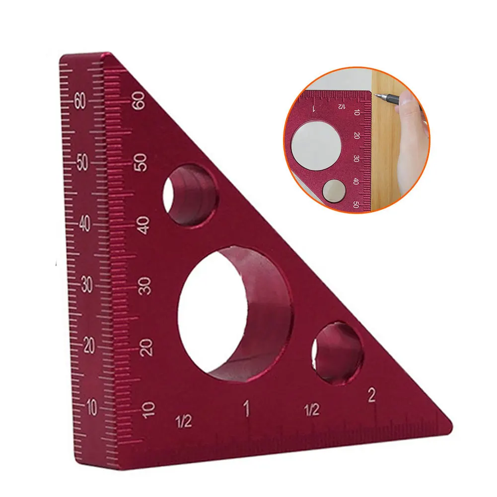 

Triangle Ruler 90 Degree Aluminum Alloy Angle Protractor Speed Metric Square Measuring Ruler For Building Framing Tools Gauges
