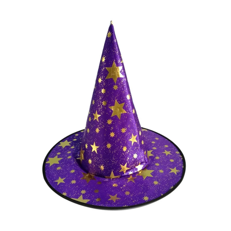 

Star Printing Steeple Unisex Party Cosplay Halloween Hat Adult Child Halloween Personality Party Cap Witch Hat