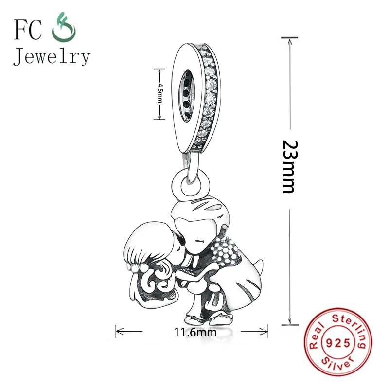 

Fit Original Charms Bracelet 925 Sterling Silver Pendant Married Couple Dangle Charm Beads DIY Jewelry Women Berloque