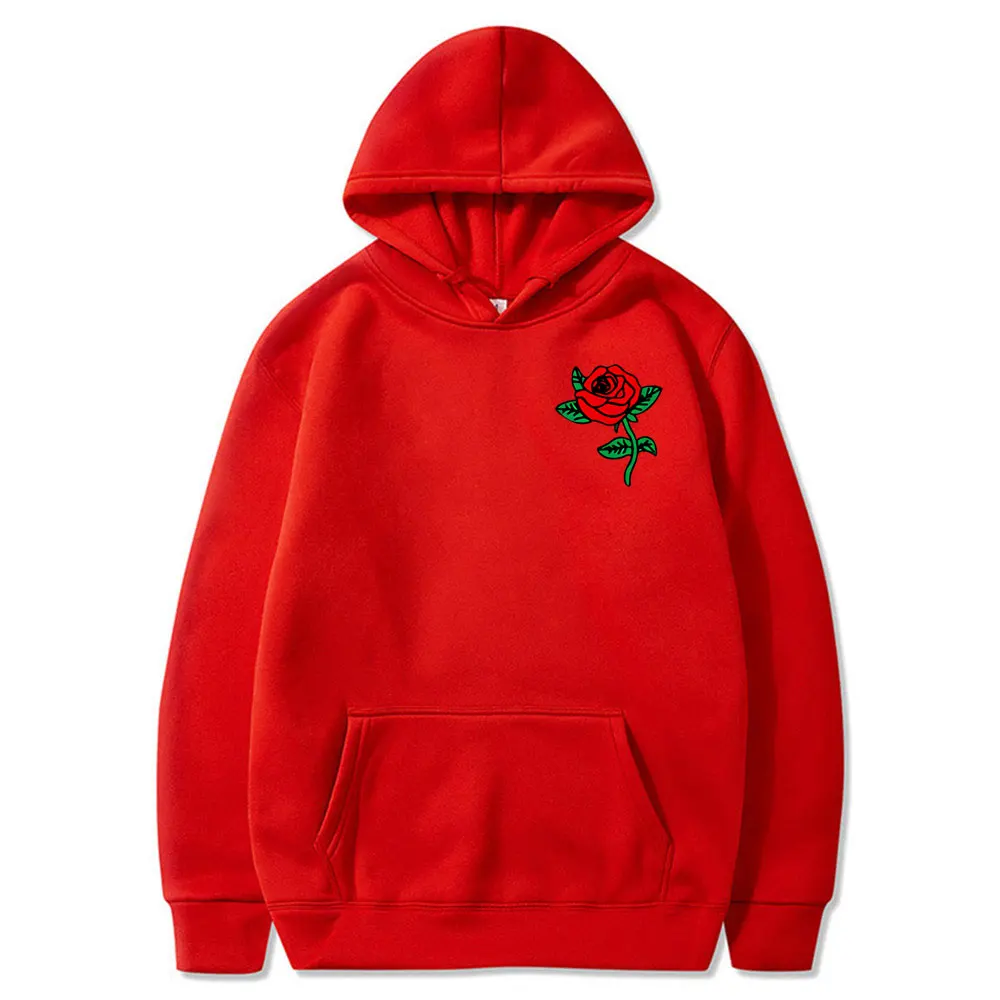 Худи в стиле Харадзюку для мужчин и женщин худи с принтом ядовитых роз уличная