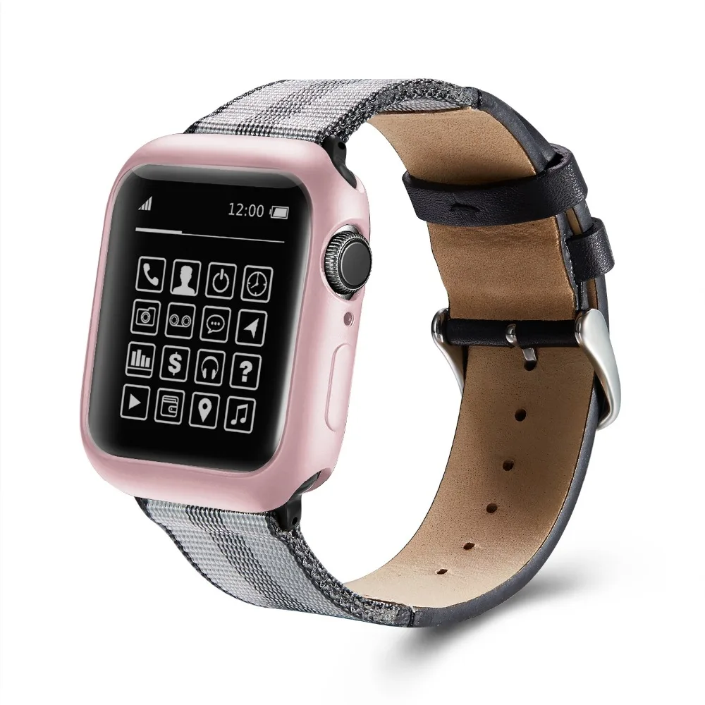 Полузакрытый чехол из ТПУ для часов Apple Watch 4 5 44/40 мм совместим с iwatch series 3/2/1 42/38