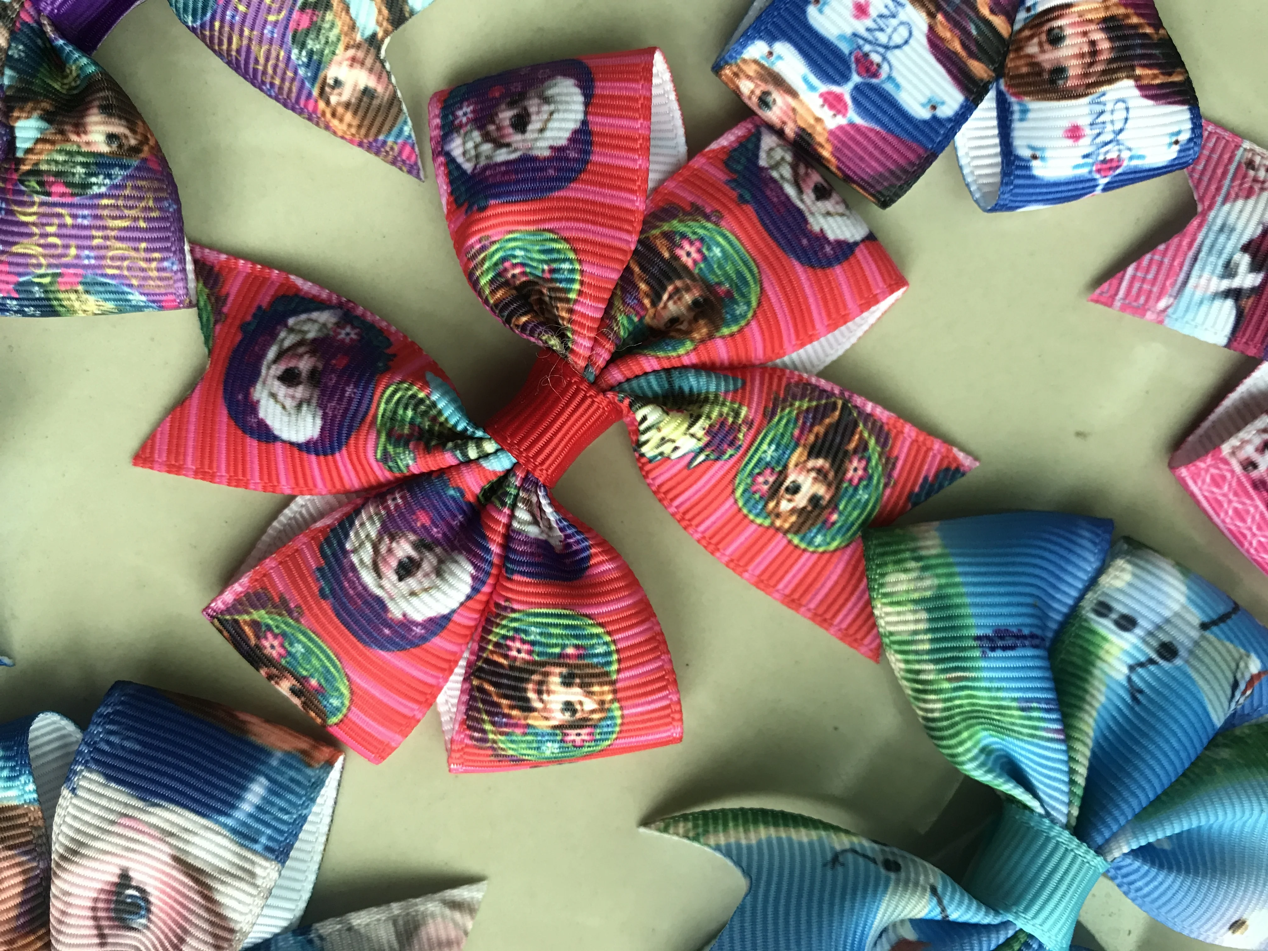 48 шт. заколки для волос с бантом девочек|ribbon packaging|bow top flat bootbow mama hair bows |