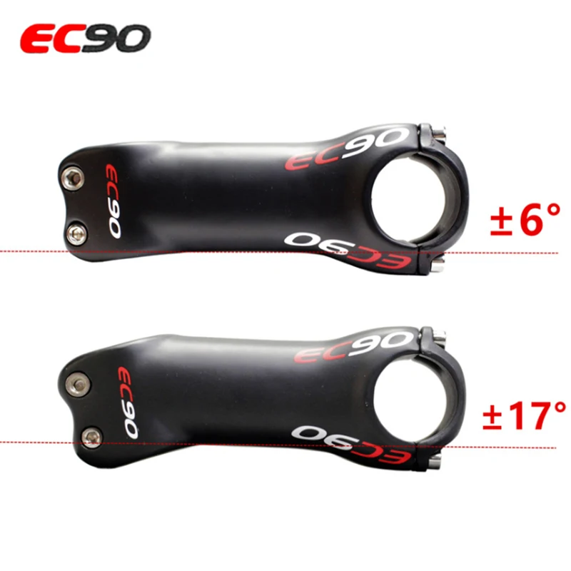 

EC90 New carbon fiber riser highway bicycle stem riser rod MTB Bicycle stem riser faucet-17 degree 6 degree 31.8-28.6