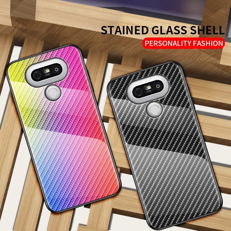 Чехол из углеродного волокна для LG G5 чехол закаленного стекла мягкий бампер