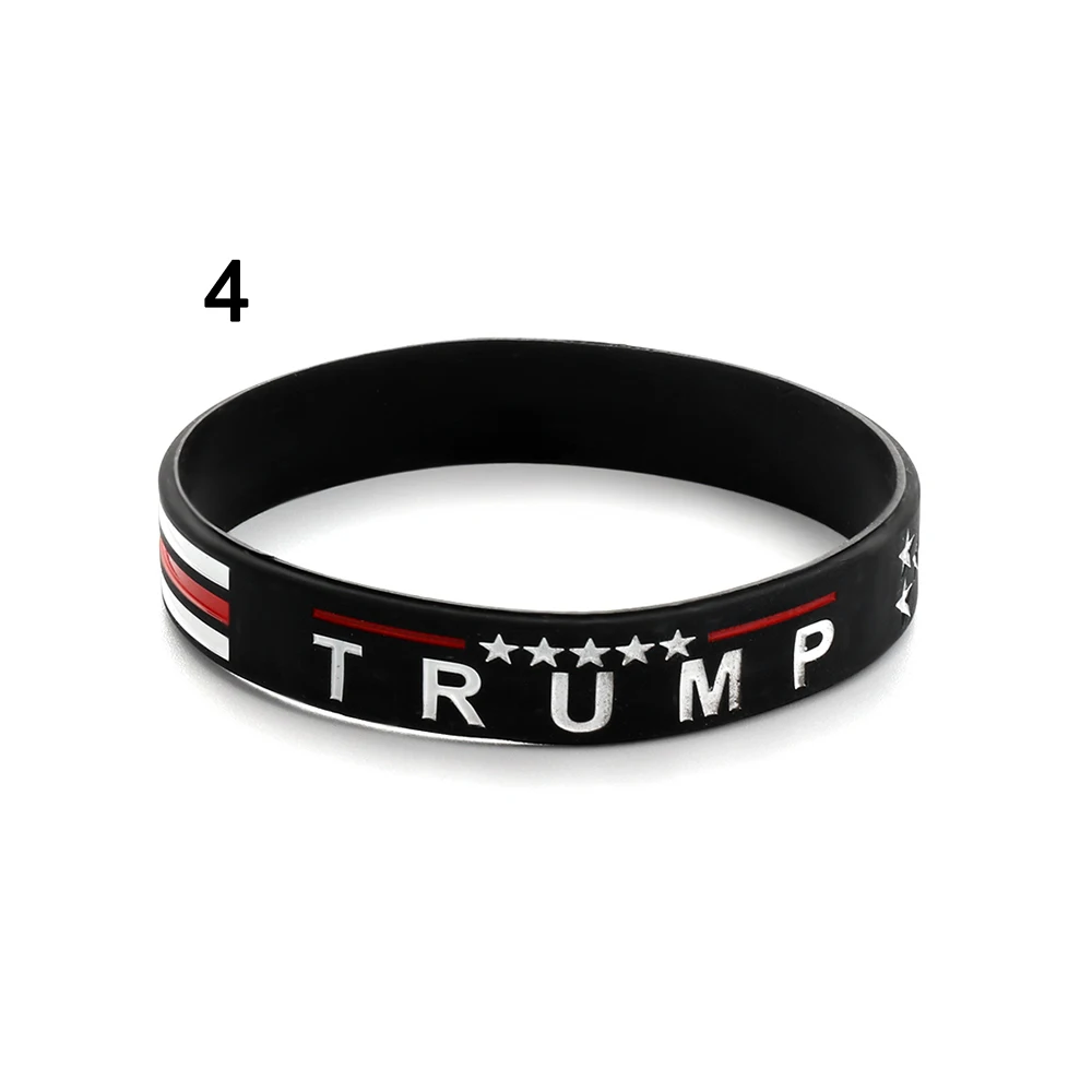 Other-4 1 шт. Trump President силиконовые браслеты модный синий красный разноцветный браслет повседневные унисекс растягивающиеся модные аксессуары - Окраска металла: Other-4