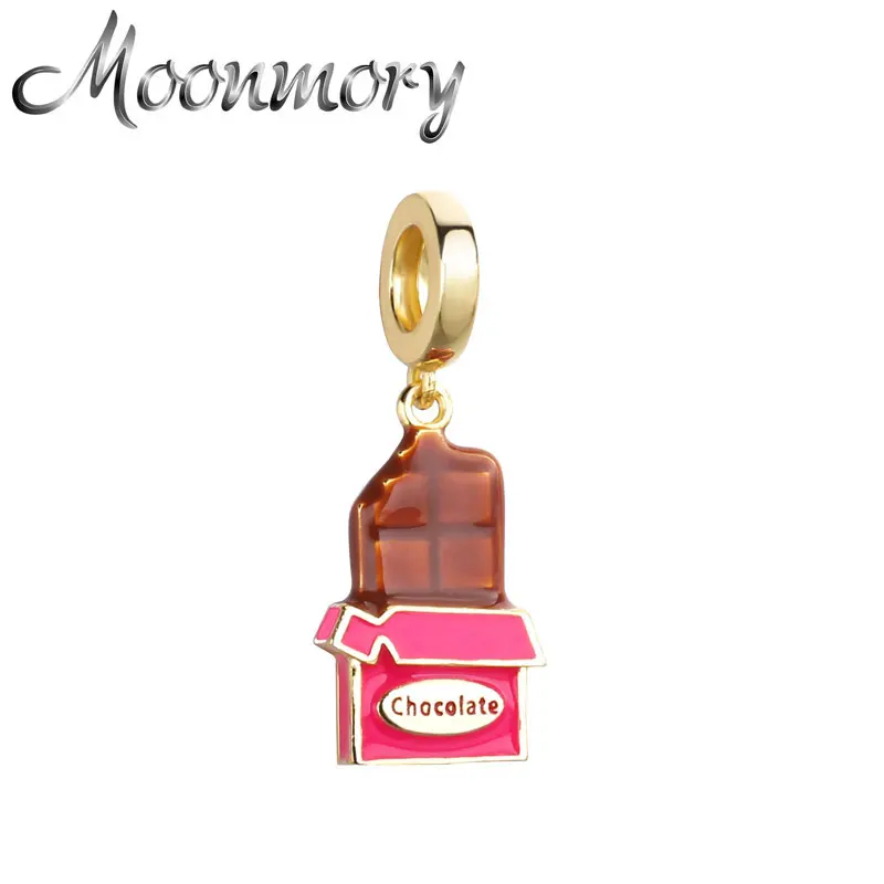 

Moomory 925 Sterling Silver Chocolate Pendant Charm For Women Charms For Jewelry Making Fit Original Bracelet Christmas Gifts