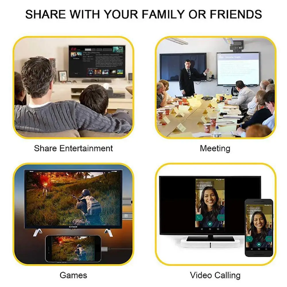 4K 1080P for iPhone to HDMI 8-Pin Port HD TV/ Projector Converter Adapter For Apple |