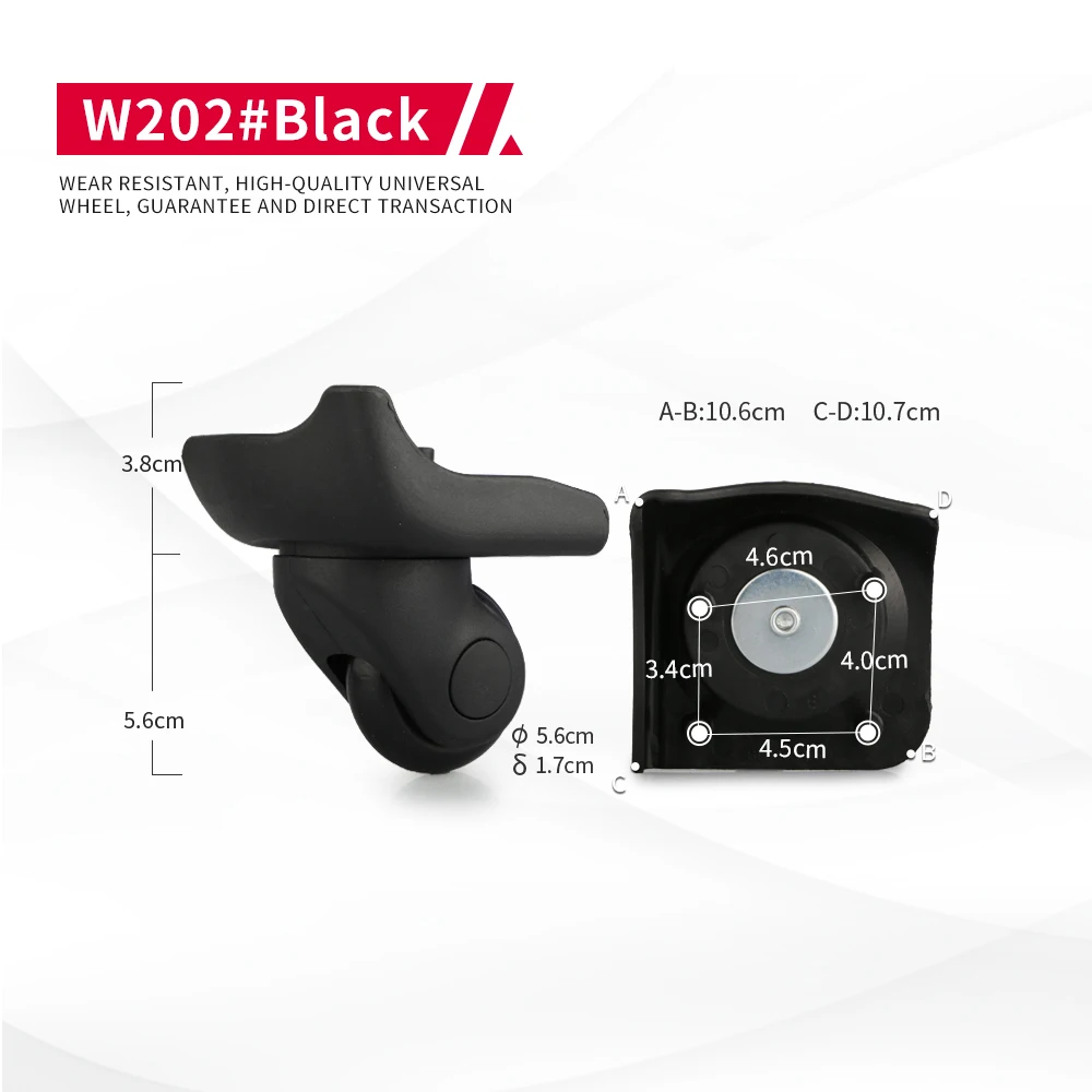 DILONG W202 Trolley case caster luggage case accessories universal wheels aluminum box repair replacement silent retro wheel