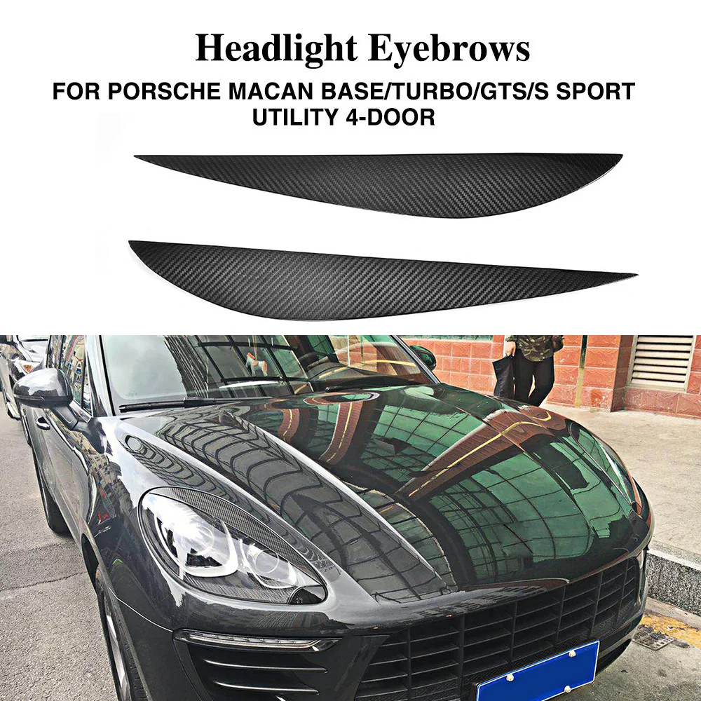 

Сухой углеродный налобный фонарь для Porsche Macan, Налобные фонари, основание для бровей/Turbo/GTS / S Sport Utility 4 двери 2014 - 2018
