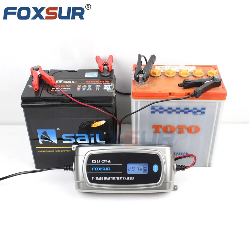 Зарядное foxsur 12v. Зарядное FOXSUR 12 24 В. Зарядка аккумулятора автомобиля FOXSUR. Автоматическое зарядное устройство FOXSUR 12 В, 24 В, 8 А. FOXSUR 12-24v.