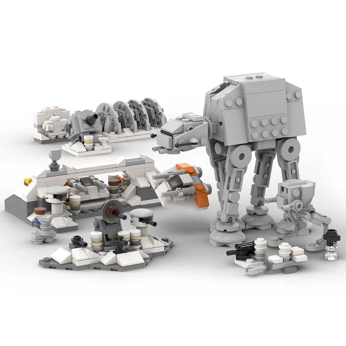 

Authorized MOC-44946 567Pcs Micro Assault on Hoth + AT-AT & AT-ST Spaceship Model Bricks Building Blocks Set (by Ron_mcphatty)