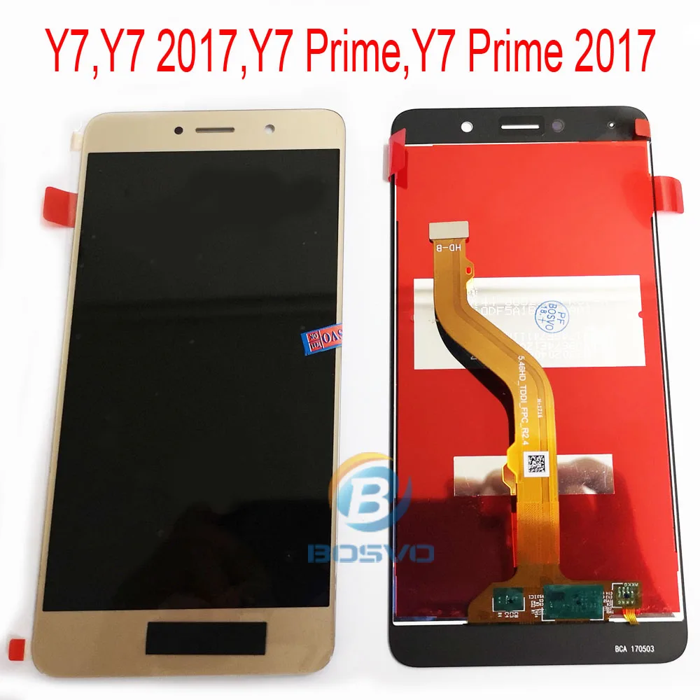 ЖК дисплей для Huawei Y7 2017 Prime и с сенсорным экраном рамкой в сборе запасные части