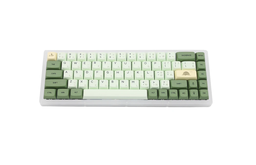 xda v2 matcha green tea dye sub keycap set thick pbt for keyboard gh60 poker 87 tkl 104 ansi xd64 bm60 xd68 xd84 xd96 janpanese free global shipping