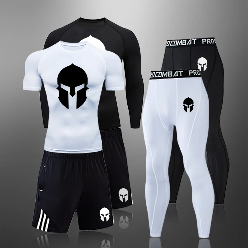 

Men's Thermal Underwear Sets Compression Running Sport Suits Tights Clothes Gym Fitness Quick Dry Basketball Tights Set